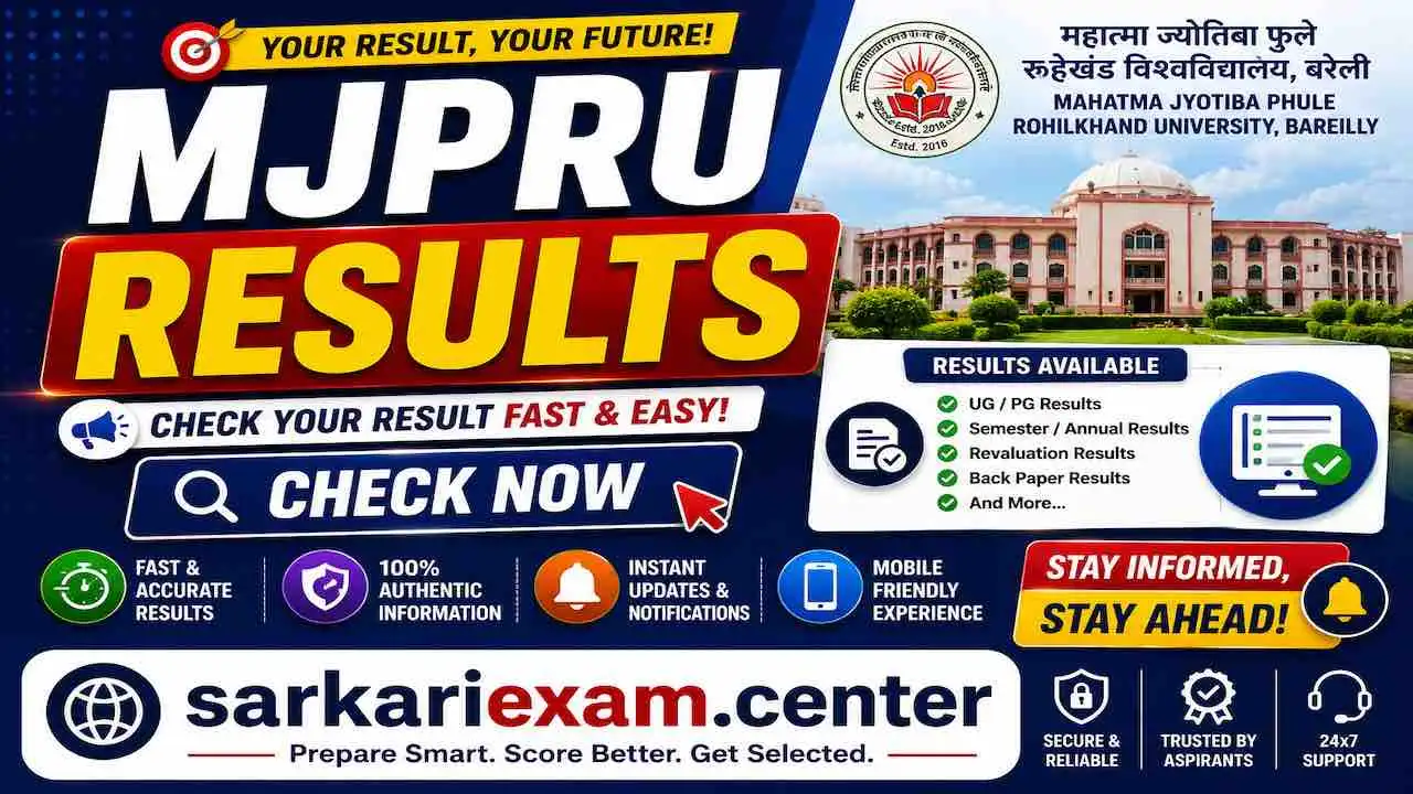 MJPRU exam results check now