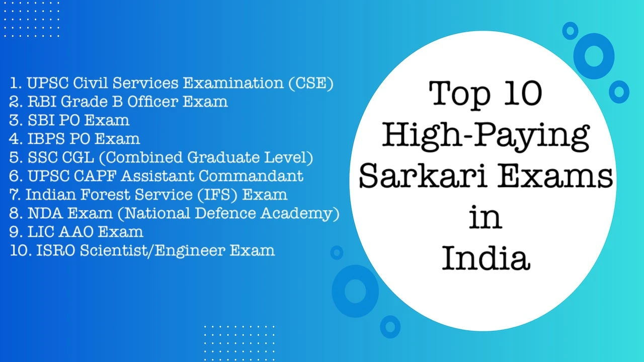 Top 10 High Paying Sarkari Exams in India