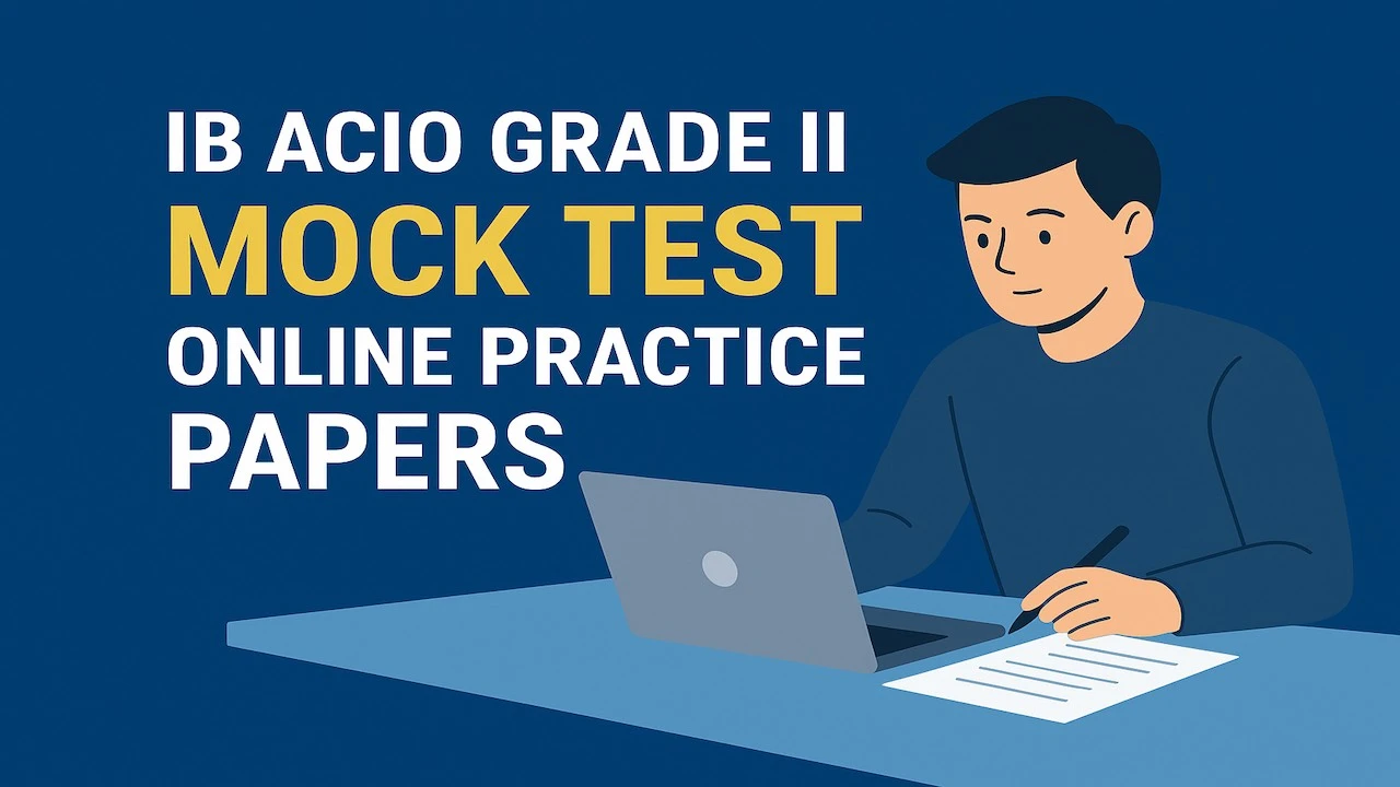 IB ACIO Grade II Mock Test Online Practice Papers