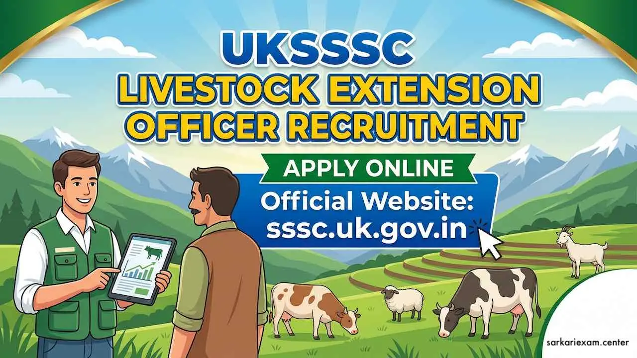 UKSSSC Livestock Extension Officer Recruitment Apply Online