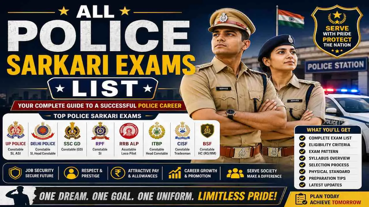All Police Sarkari Exams List