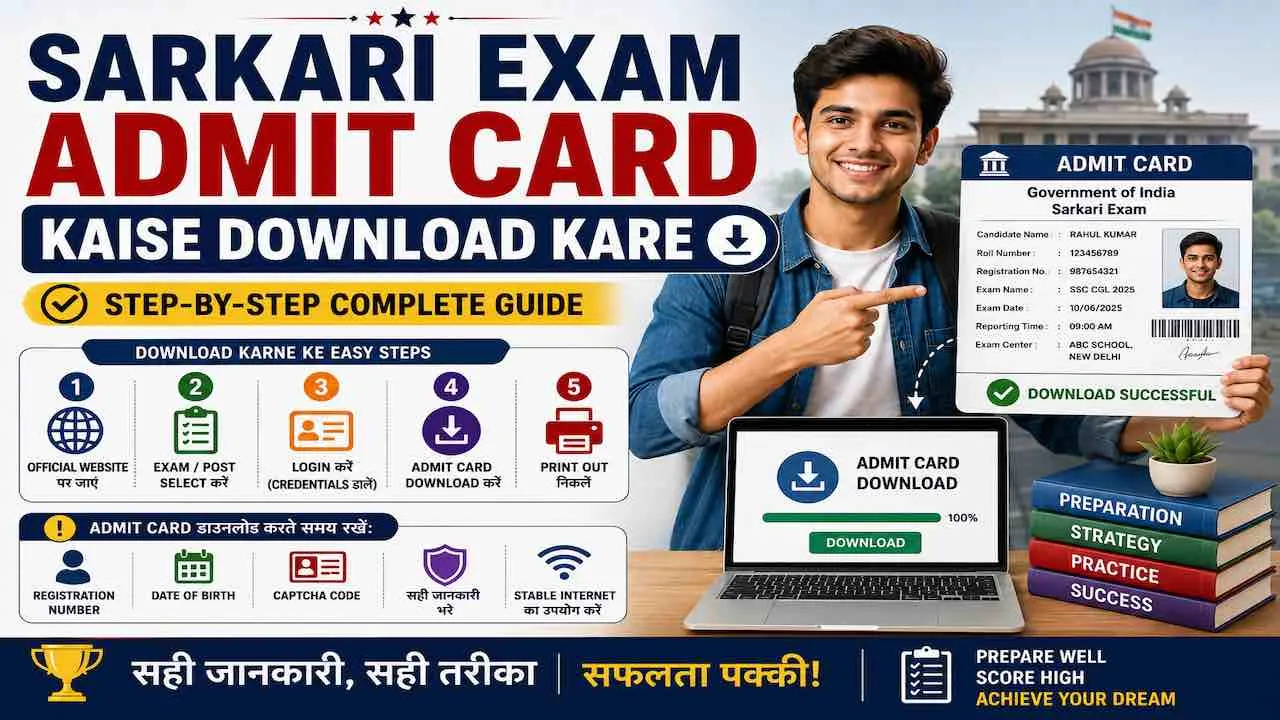 Sarkari Exam Admit Card Kaise Download Kare