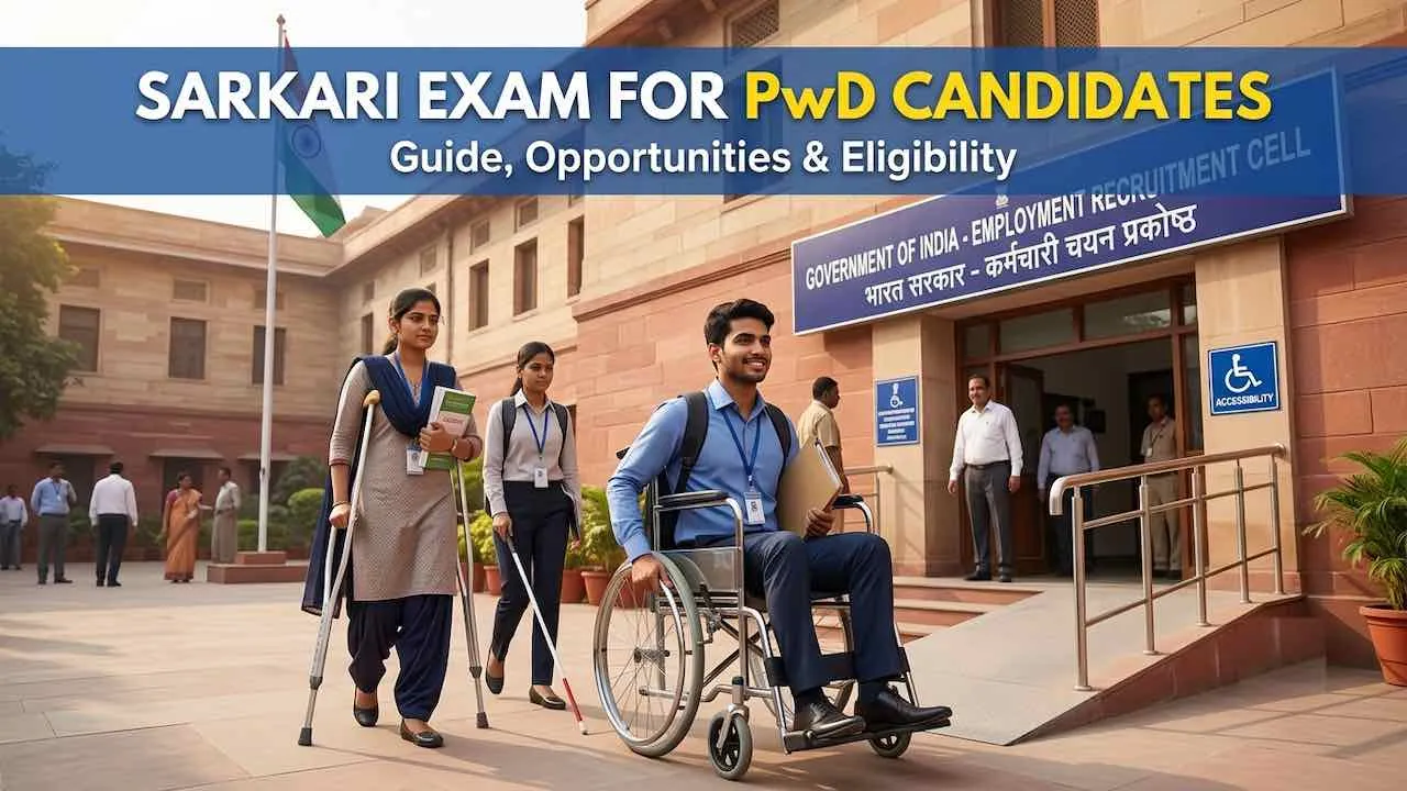Sarkari exam for physically handicapped PwD candidates